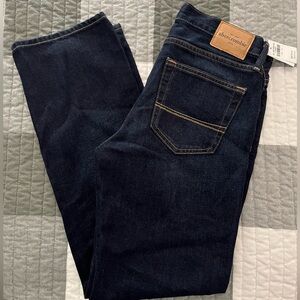 Abercrombie Kids A&F Classic Straight boys 16 dark wash jeans NWT!